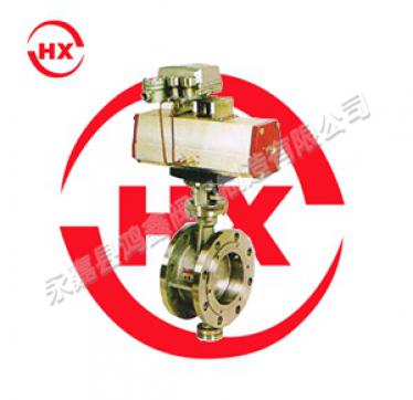 D643H气动法兰式三偏心硬密封蝶阀
